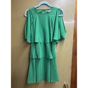 Tash + Sophie Women’s Green Ruffle Dress Sz Sm New With Tags